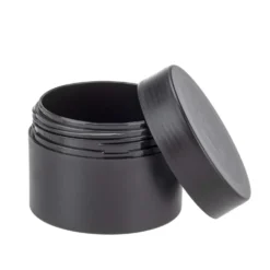 GLOREX leere Creme-Dose schwarz doppelwandig