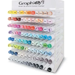 Graph'it "Brush & Extra fine" Marker Komplett-Set, Display mit 96 Markern