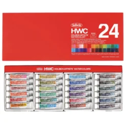 HOLBEIN Künstler-Aquarellfarben 24er-Set, granulierend