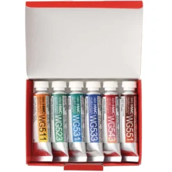 HOLBEIN Künstler-Aquarellfarben 6er-Sets, granulierend