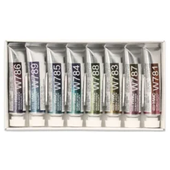 HOLBEIN Künstler-Aquarellfarbe CHROMA PEARL Set, 8 Farben je 5 ml