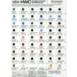HOLBEIN Künstler-Aquarellfarbe Dot Card, Farbkarte mit 108 Farben