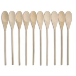 Holzlöffel oval 30cm, 10er-Set