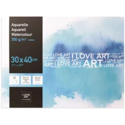 I LOVE ART Aquarellblock
