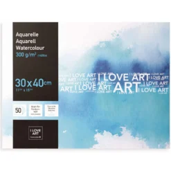 I LOVE ART Aquarellblock