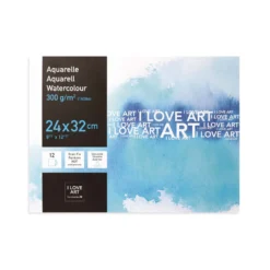 I LOVE ART Aquarellblock