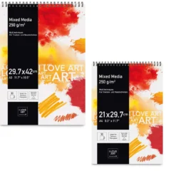 I LOVE ART Mixed Media Spiralblock