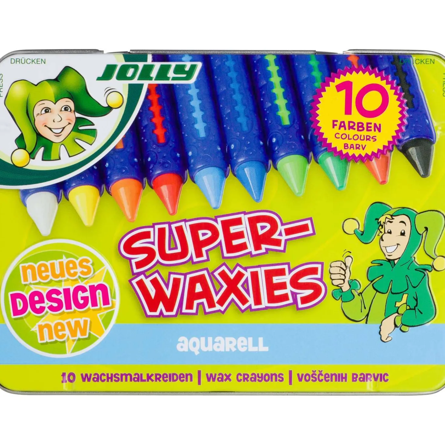 JOLLY Superwaxies Aquarell, wasservermalbare Wachsmalkreiden