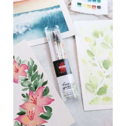 KUM® x loosegemalt, Aquarellpinsel-Set, 3-teilig