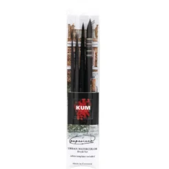 KUM® x paperieur Faded URBAN Aquarellpinselset, 4-teilig