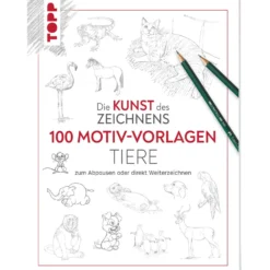 Kunst des Zeichnens 100 Motiv-Vorlagen Tiere