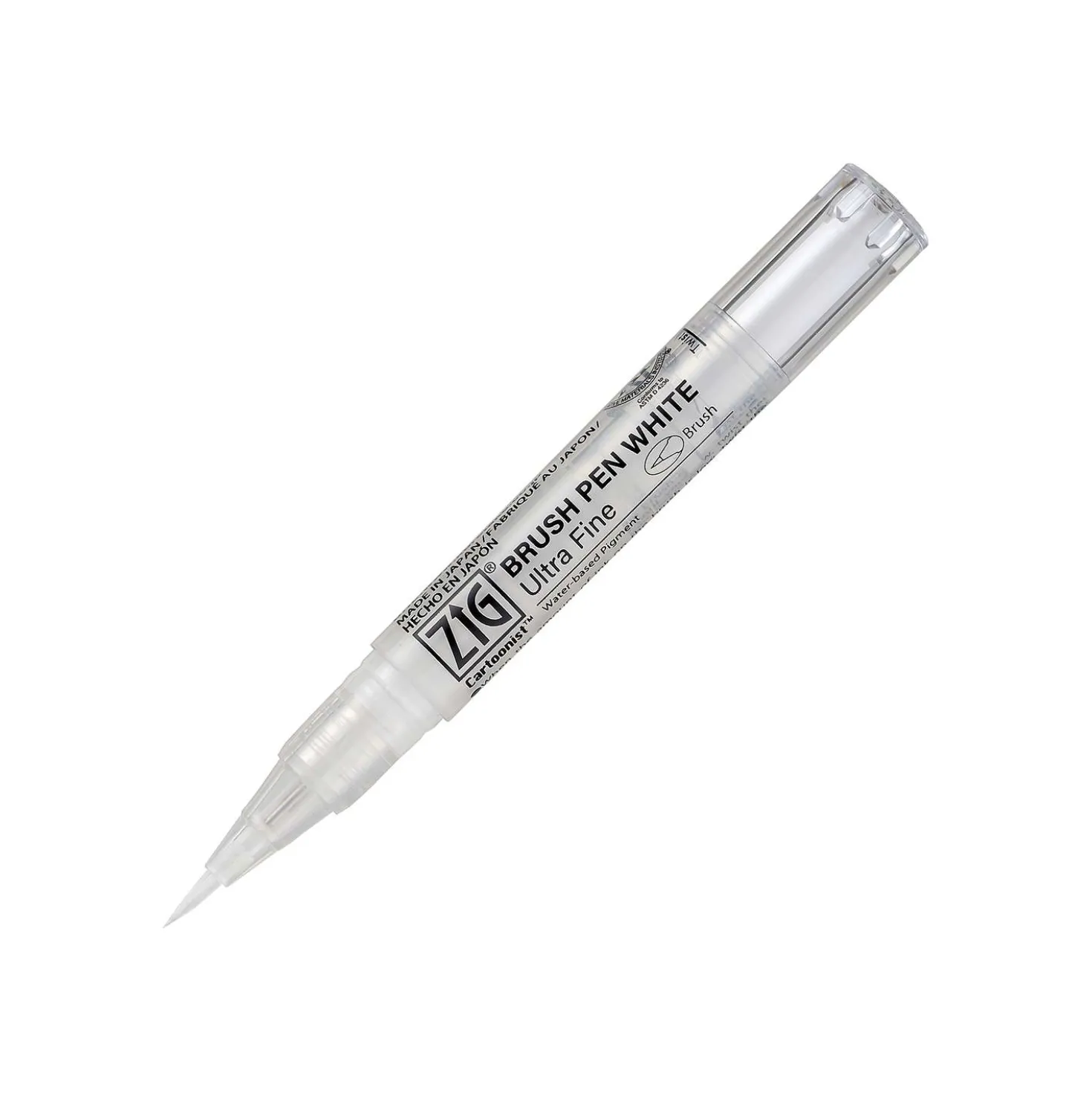 Kuretake ZIG® Cartoonist Brush Pen in Weiß, Ultra Fein