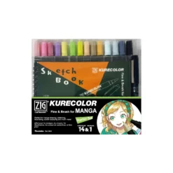 Kuretake ZIG® KURECOLOR® Fine & Brush for Manga, Starter Set