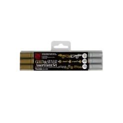 Kuretake ZIG® Memory System™ Twin Marker Set Gold & Silber
