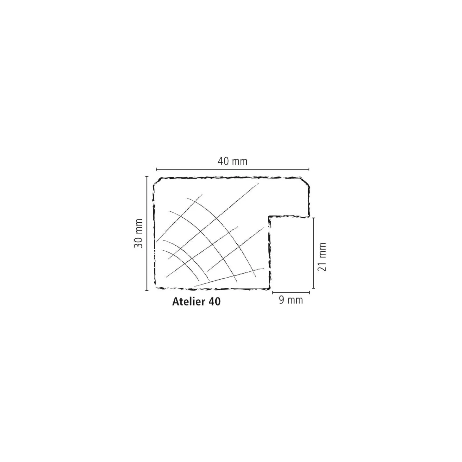 Leerrahmen Atelier 40 natur