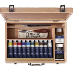 LEFRANC & BOURGEOIS feine Ölfarbe Deluxe Holzkasten