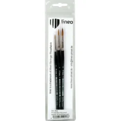 lineo 3er-Pinselset Serie 190, Kolinsky-Rotmarder