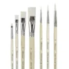 Léonard Nature 7er-Pinselset Serie 1500, Öl-Acrylpinsel aus Zuckerrohrfasern