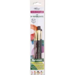 Léonard Pinselset Serie Vegan, 4er-Set Allroundpinsel
