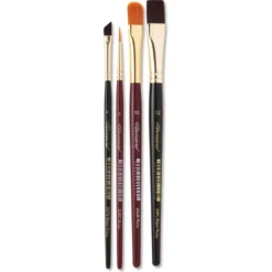 Léonard Pinselset Serie Vegan, 4er-Set Allroundpinsel
