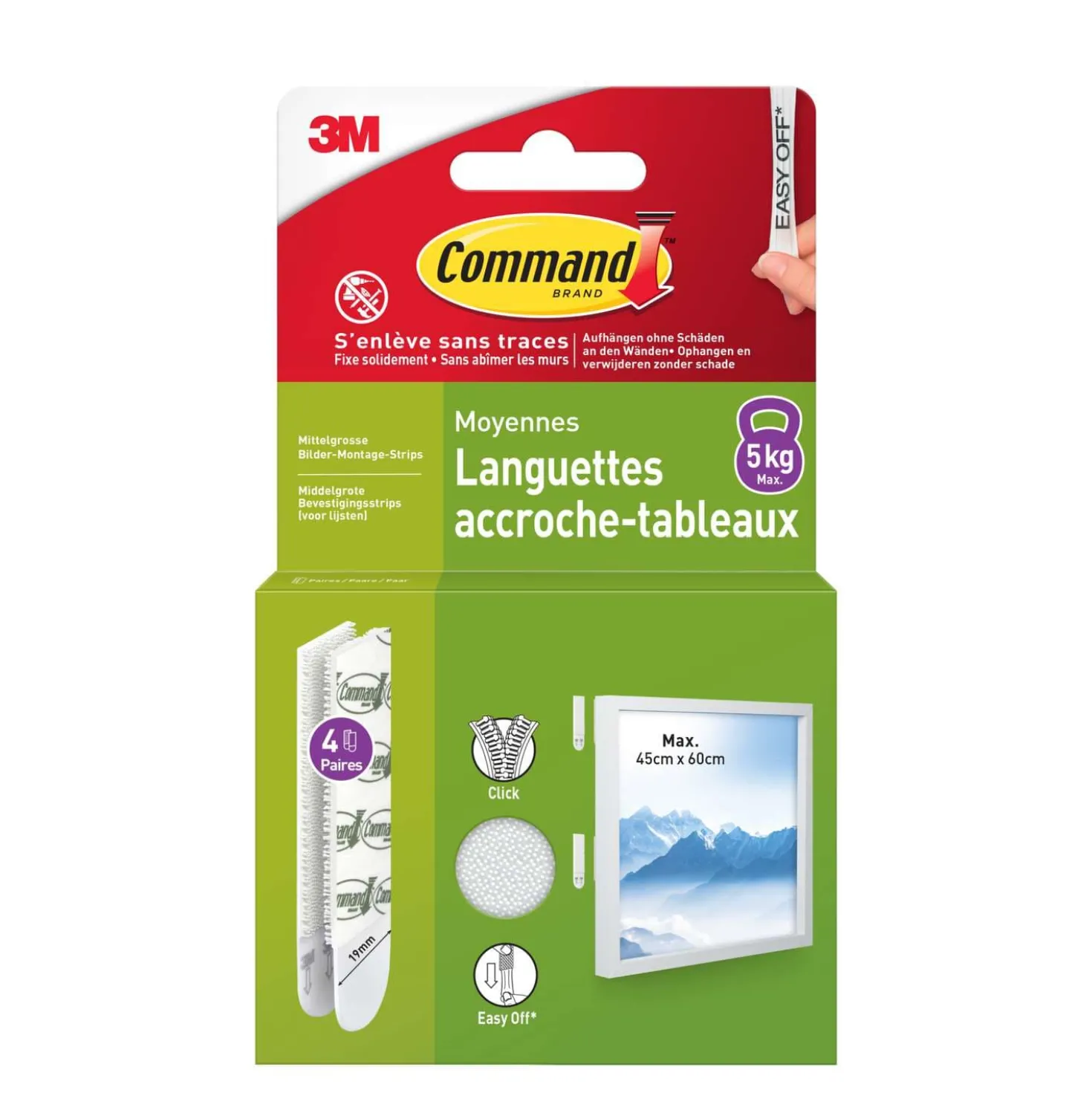 3M Command™ Bilder-Montagestreifen,je 4 Paare