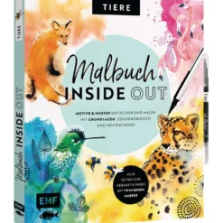 Malbuch Inside Out: Watercolor Tiere