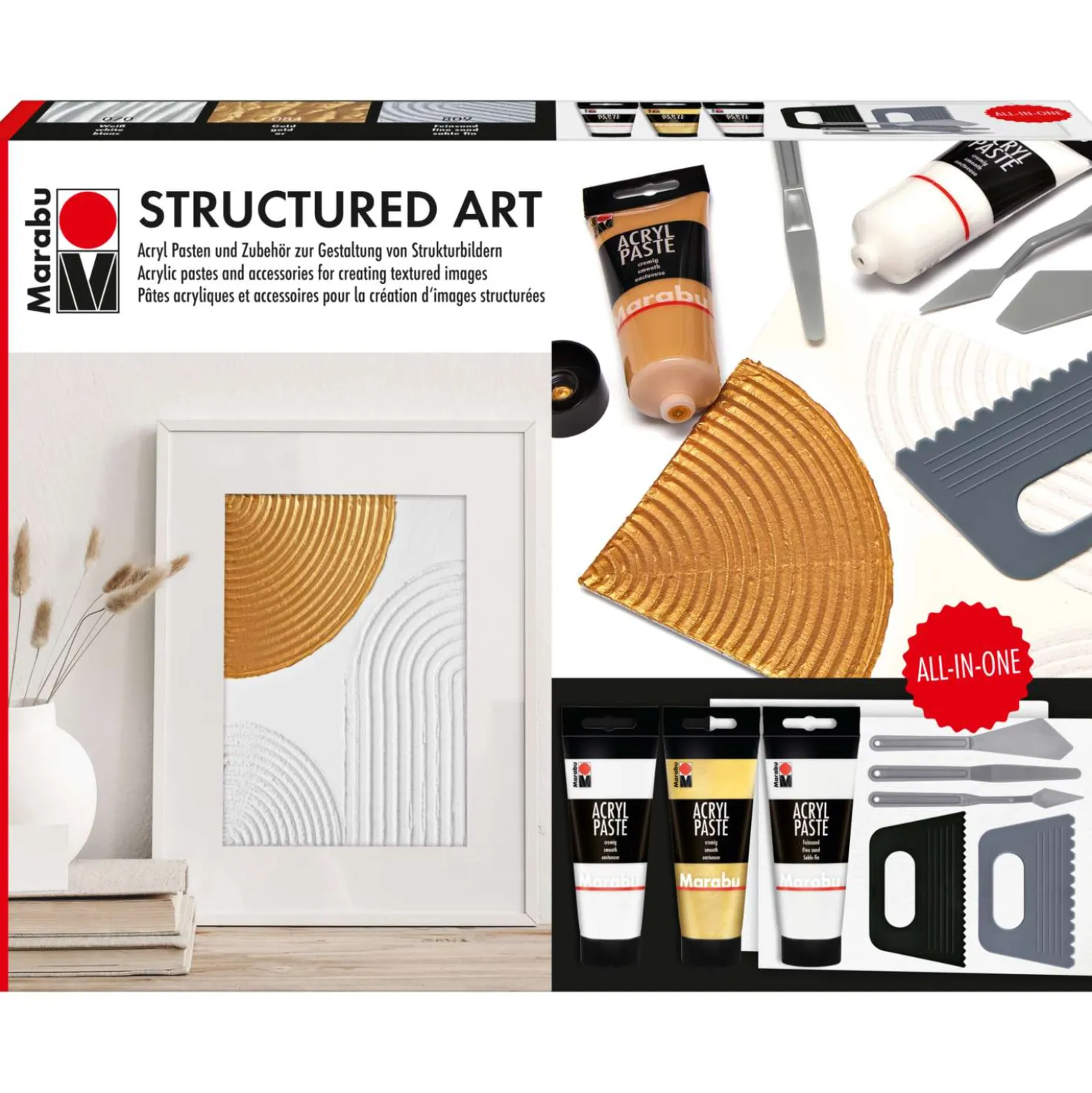 Marabu Acryl Pastenset - Structured Art