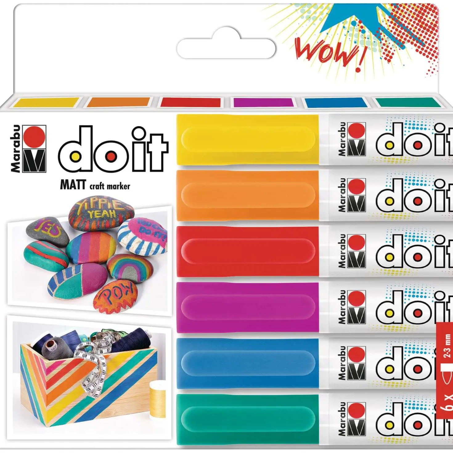 Marabu do it MATT Craft Marker, 6er-Set