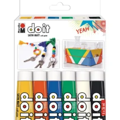 Marabu do it SATIN MATT craft Paint Acrylfarben-Sets, 36-ml-Tuben