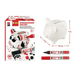 Marabu KiDS Porcelain & Glas Sparschwein-Malset