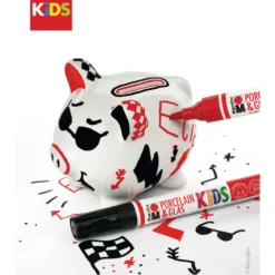 Marabu KiDS Porcelain & Glas Sparschwein-Malset