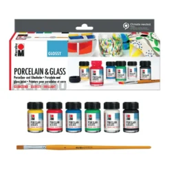 Marabu Porcelain & Glass Glossy (glänzend) Starterset, 6 x 15 ml