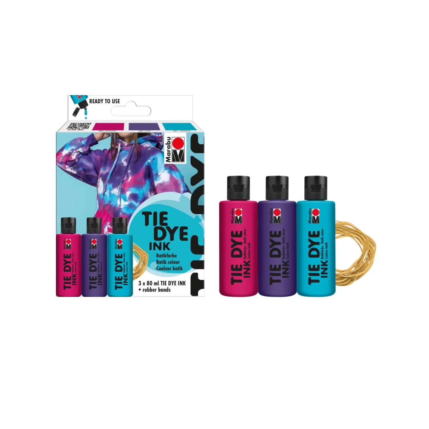 Marabu TIE DYE INK Batikfarbe, Sets