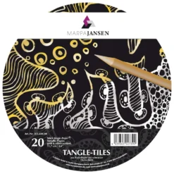 MARPA JANSEN Magic Paper® Tangle Tiles, Gold/Silber
