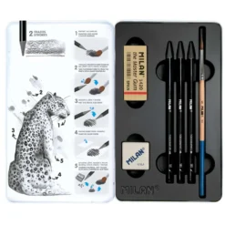 MILAN® TODOGRAPHITE 181, wasservermalbare Graphitminen-Set