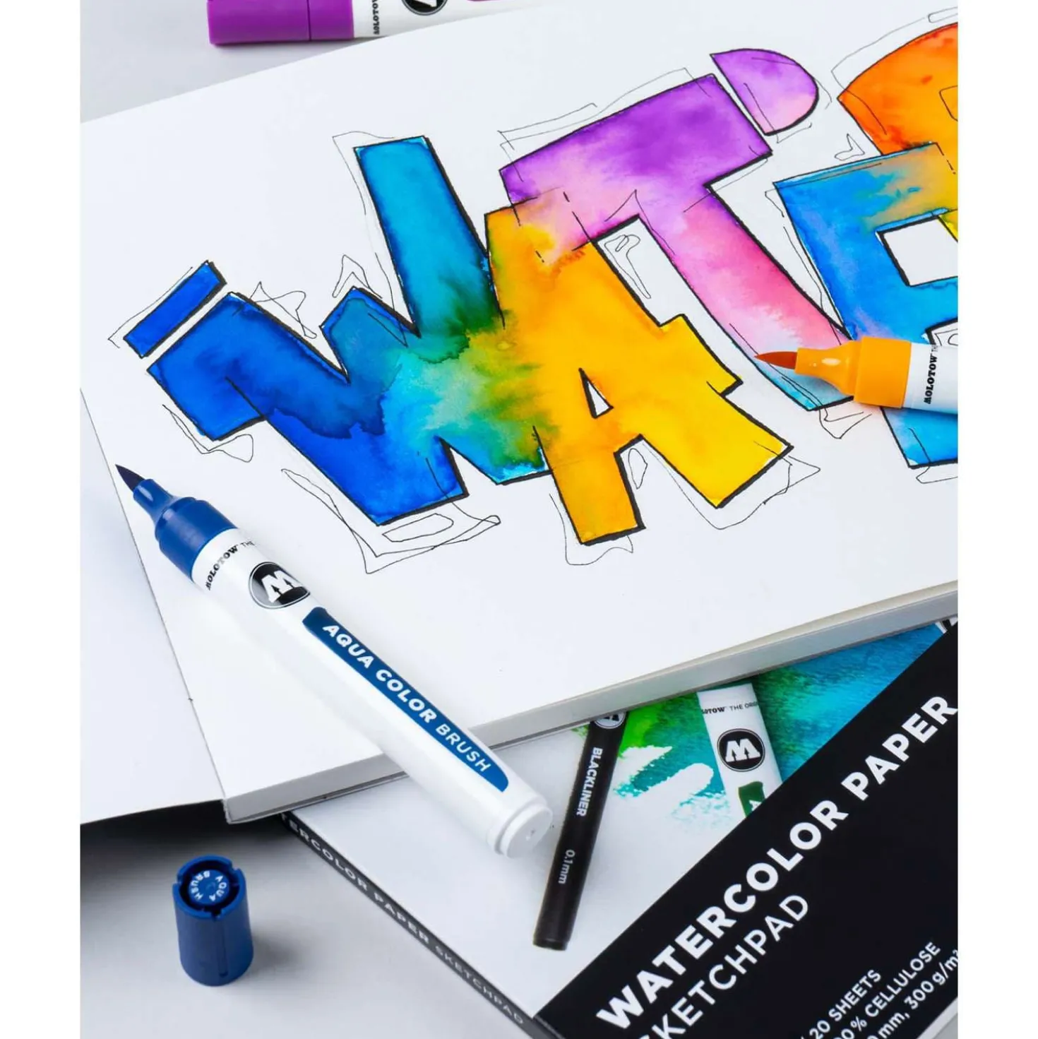 MOLOTOW™ WATERCOLOR PAPER SKETCHPAD, DIN A4 QUER