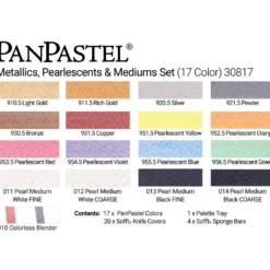 PANPASTEL® Künstlerpastelle Metallic + Pearlglanz + Medium Set
