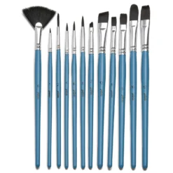 pébéo Aquarellpinsel 12er-Set, Feehaar-Synthetikfasern