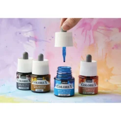 pébéo Colorex Aquarelltusche Primärfarben-Set