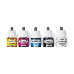 pébéo Colorex Aquarelltusche Primärfarben-Set