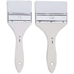 pébéo 2er-Set Gesso und Lack-Spalterpinsel, weiße Synthetikfaser