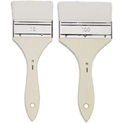 pébéo 2er-Set Gesso und Lack-Spalterpinsel, weiße Synthetikfaser