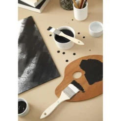 pébéo 3er-Set Gesso und Lack-Spalterpinsel, weiße Synthetikfaser
