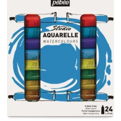 pébéo Studio feine Aquarellfarbe-Sets, 12-ml-Tuben