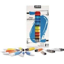 pébéo Studio feine Aquarellfarbe-Sets, 12-ml-Tuben