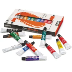 pébéo Studio Gouache 12er-Set, 12-ml-Tuben