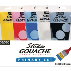 pébéo Studio Gouache Primärfarben-Set