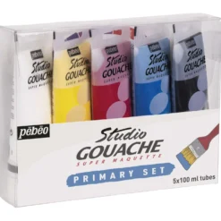 pébéo Studio Gouache Primärfarben-Set