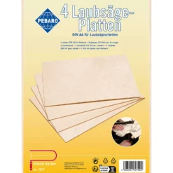PEBARO Laubsägeplatten, 4er Packung