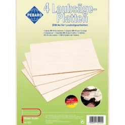 PEBARO Laubsägeplatten, 4er Packung